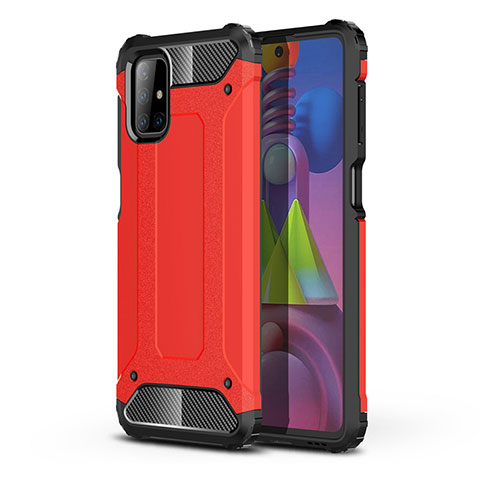 Custodia Silicone e Plastica Opaca Cover U01 per Samsung Galaxy M51 Rosso