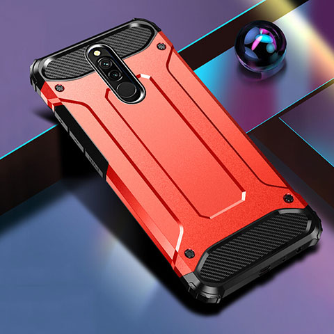 Custodia Silicone e Plastica Opaca Cover U01 per Xiaomi Redmi 8 Rosso