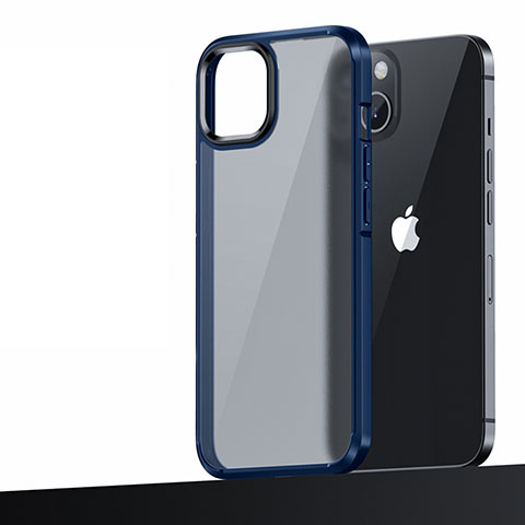 Custodia Silicone e Plastica Opaca Cover U04 per Apple iPhone 15 Blu