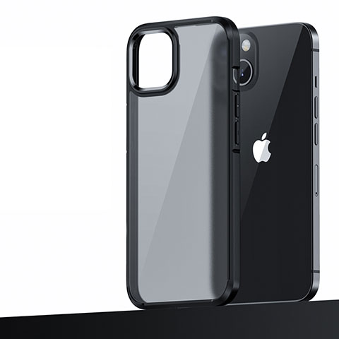 Custodia Silicone e Plastica Opaca Cover U04 per Apple iPhone 15 Nero