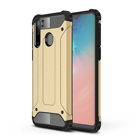 Custodia Silicone e Plastica Opaca Cover WL1 per Samsung Galaxy A21 European Oro