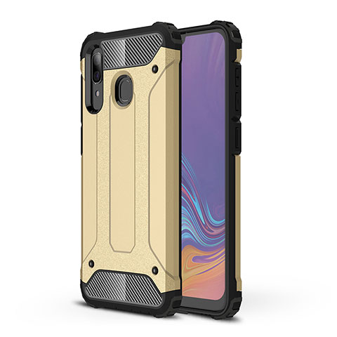 Custodia Silicone e Plastica Opaca Cover WL1 per Samsung Galaxy A30 Oro