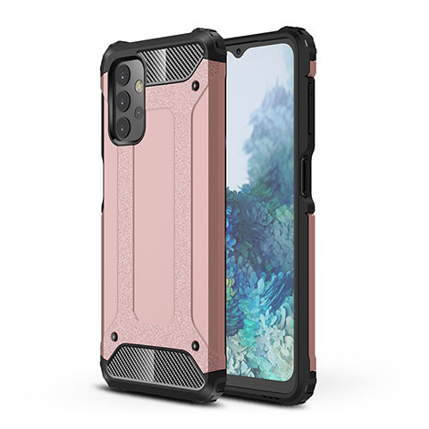 Custodia Silicone e Plastica Opaca Cover WL1 per Samsung Galaxy A32 4G Oro Rosa