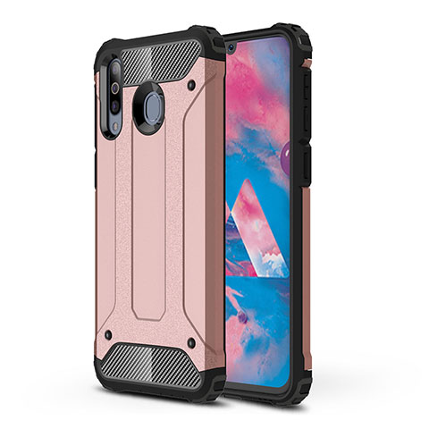 Custodia Silicone e Plastica Opaca Cover WL1 per Samsung Galaxy A40s Oro Rosa