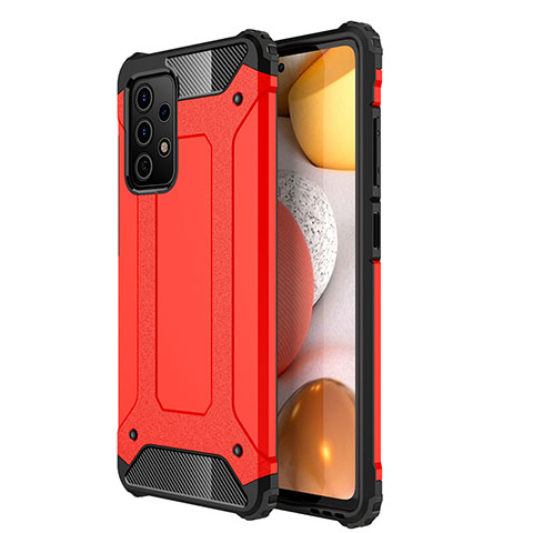 Custodia Silicone e Plastica Opaca Cover WL1 per Samsung Galaxy A72 5G Rosso