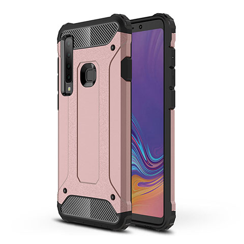 Custodia Silicone e Plastica Opaca Cover WL1 per Samsung Galaxy A9 Star Pro Oro Rosa