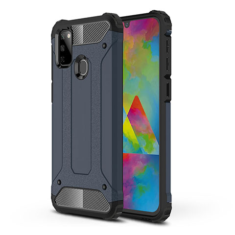 Custodia Silicone e Plastica Opaca Cover WL1 per Samsung Galaxy M30s Blu Notte