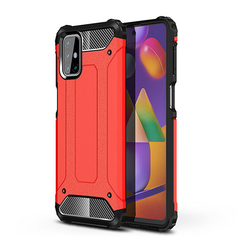 Custodia Silicone e Plastica Opaca Cover WL1 per Samsung Galaxy M31s Rosso