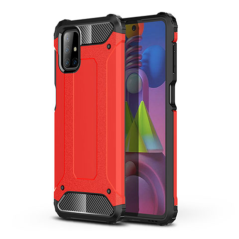 Custodia Silicone e Plastica Opaca Cover WL1 per Samsung Galaxy M51 Rosso