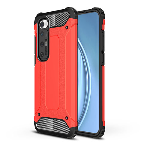 Custodia Silicone e Plastica Opaca Cover WL1 per Xiaomi Mi 10S 5G Rosso