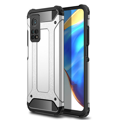 Custodia Silicone e Plastica Opaca Cover WL1 per Xiaomi Mi 10T 5G Argento