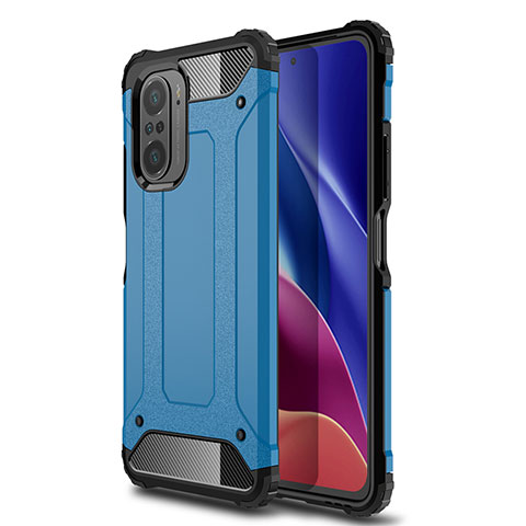 Custodia Silicone e Plastica Opaca Cover WL1 per Xiaomi Mi 11X Pro 5G Blu