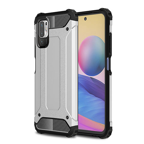 Custodia Silicone e Plastica Opaca Cover WL1 per Xiaomi POCO M3 Pro 5G Argento