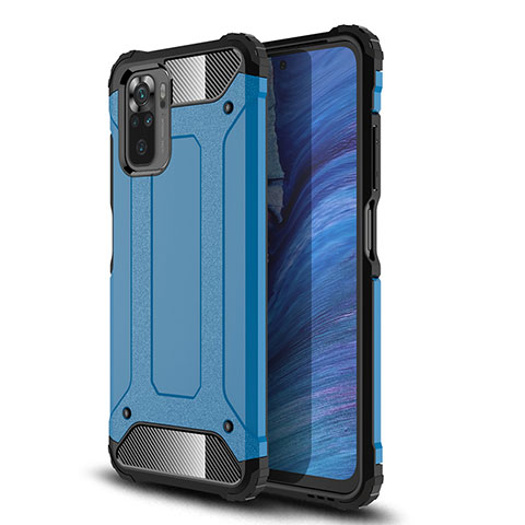 Custodia Silicone e Plastica Opaca Cover WL1 per Xiaomi Poco M5S Blu