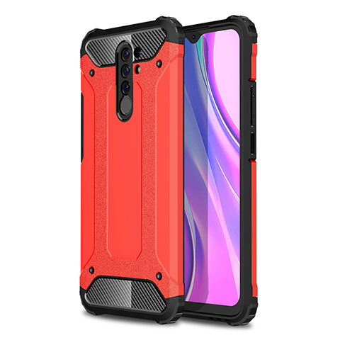 Custodia Silicone e Plastica Opaca Cover WL1 per Xiaomi Redmi 9 Rosso