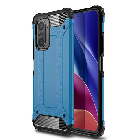 Custodia Silicone e Plastica Opaca Cover WL1 per Xiaomi Redmi K40 Pro 5G Blu