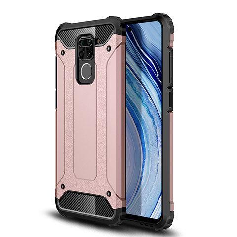 Custodia Silicone e Plastica Opaca Cover WL1 per Xiaomi Redmi Note 9 Oro Rosa