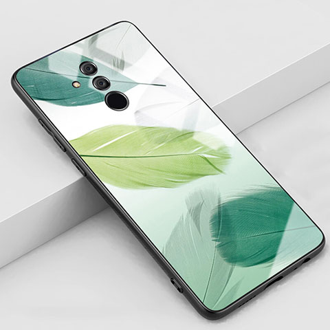 Custodia Silicone Gel Laterale Fantasia Modello Specchio Cover H07 per Huawei Mate 20 Lite Verde