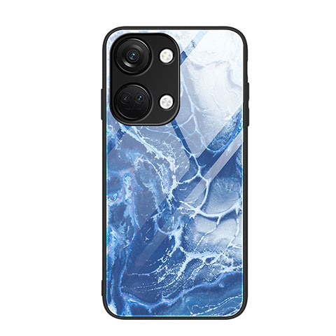 Custodia Silicone Gel Laterale Fantasia Modello Specchio Cover JM1 per OnePlus Ace 2V 5G Blu