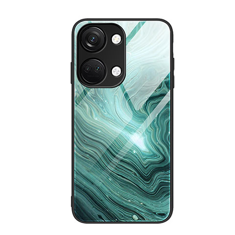 Custodia Silicone Gel Laterale Fantasia Modello Specchio Cover JM1 per OnePlus Ace 2V 5G Verde