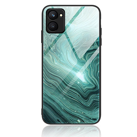 Custodia Silicone Gel Laterale Fantasia Modello Specchio Cover JM1 per Realme C33 (2023) Verde