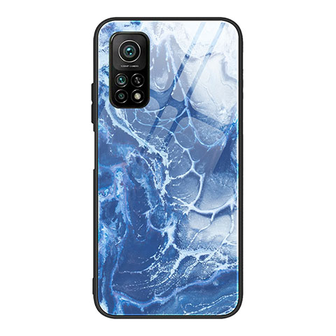 Custodia Silicone Gel Laterale Fantasia Modello Specchio Cover JM1 per Xiaomi Mi 10T Pro 5G Blu Notte