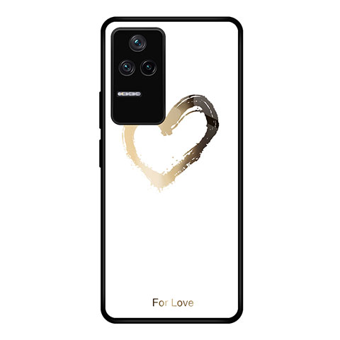 Custodia Silicone Gel Laterale Fantasia Modello Specchio Cover JM1 per Xiaomi Poco F4 5G Oro