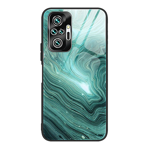 Custodia Silicone Gel Laterale Fantasia Modello Specchio Cover JM1 per Xiaomi Redmi Note 10 Pro 4G Verde