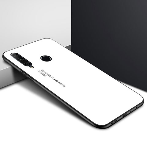 Custodia Silicone Gel Laterale Fantasia Modello Specchio Cover K01 per Huawei Honor 20E Bianco