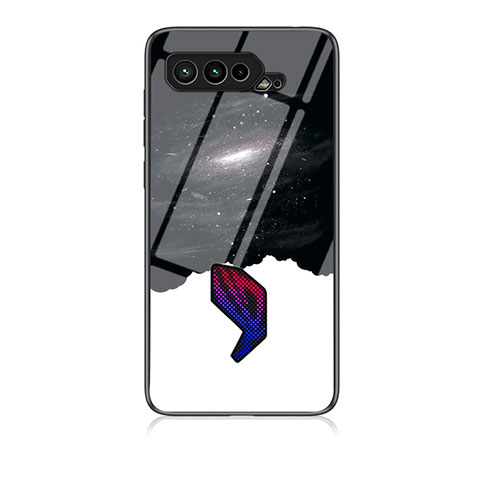 Custodia Silicone Gel Laterale Fantasia Modello Specchio Cover LS1 per Asus ROG Phone 5s Nero