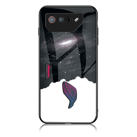 Custodia Silicone Gel Laterale Fantasia Modello Specchio Cover LS1 per Asus ROG Phone 7 Pro Nero