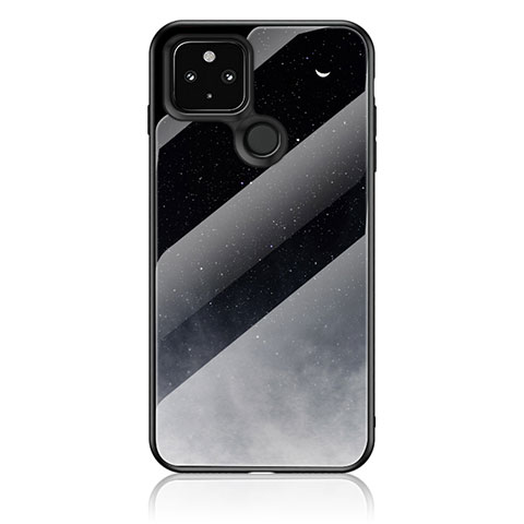 Custodia Silicone Gel Laterale Fantasia Modello Specchio Cover LS1 per Google Pixel 4a 5G Grigio