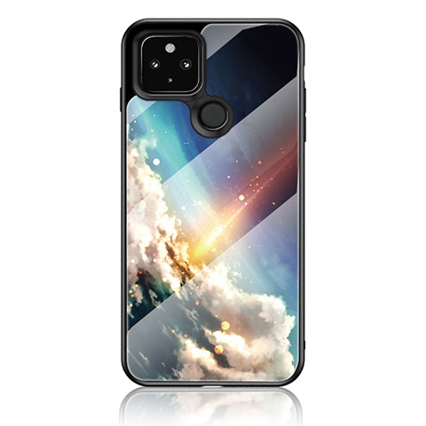 Custodia Silicone Gel Laterale Fantasia Modello Specchio Cover LS1 per Google Pixel 4a 5G Multicolore