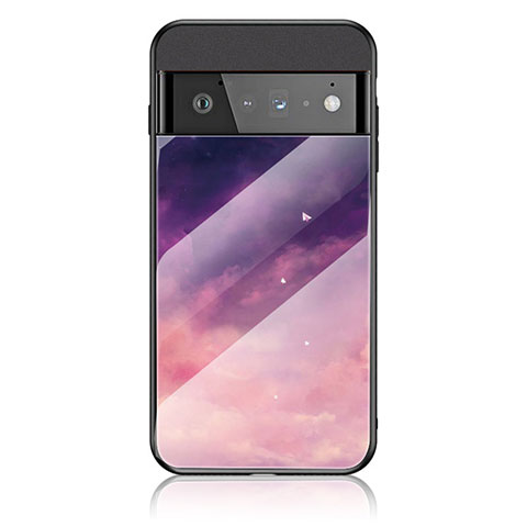 Custodia Silicone Gel Laterale Fantasia Modello Specchio Cover LS1 per Google Pixel 6 Pro 5G Viola