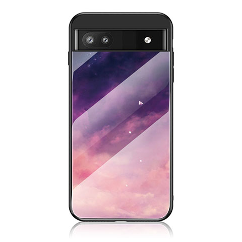 Custodia Silicone Gel Laterale Fantasia Modello Specchio Cover LS1 per Google Pixel 6a 5G Viola