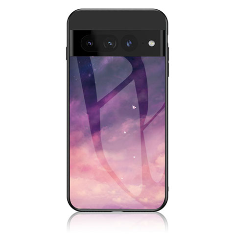 Custodia Silicone Gel Laterale Fantasia Modello Specchio Cover LS1 per Google Pixel 7 Pro 5G Viola