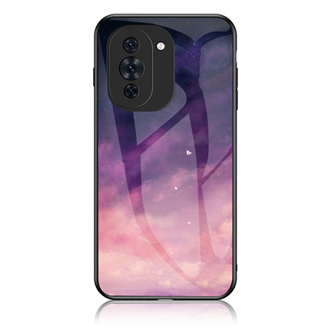 Custodia Silicone Gel Laterale Fantasia Modello Specchio Cover LS1 per Huawei Nova 10 Viola