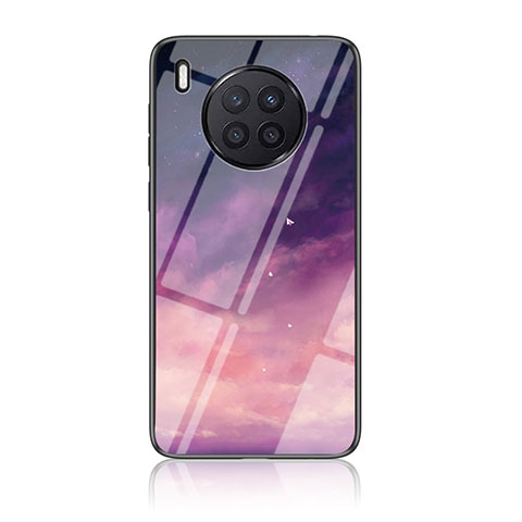 Custodia Silicone Gel Laterale Fantasia Modello Specchio Cover LS1 per Huawei Nova 8i Viola