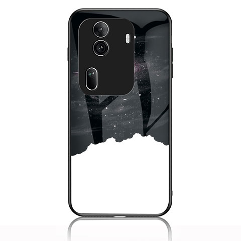 Custodia Silicone Gel Laterale Fantasia Modello Specchio Cover LS1 per Oppo Reno11 Pro 5G Nero