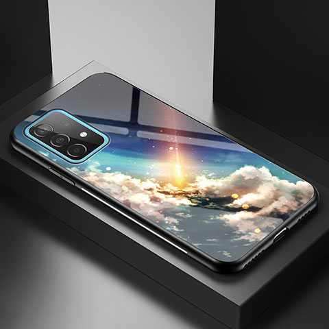 Custodia Silicone Gel Laterale Fantasia Modello Specchio Cover LS1 per Samsung Galaxy A52 4G Multicolore