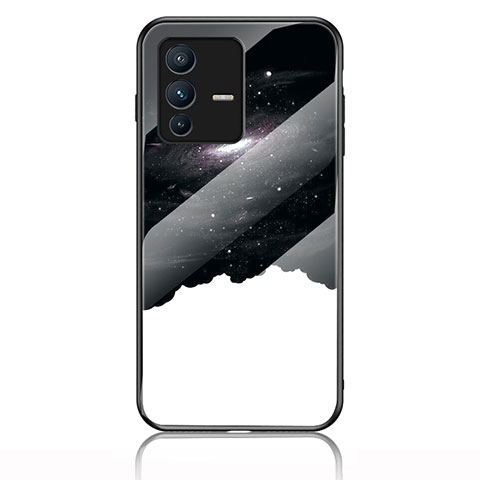 Custodia Silicone Gel Laterale Fantasia Modello Specchio Cover LS1 per Vivo V23 Pro 5G Nero