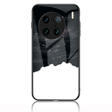 Custodia Silicone Gel Laterale Fantasia Modello Specchio Cover LS1 per Vivo X90 Pro+ Plus 5G Nero