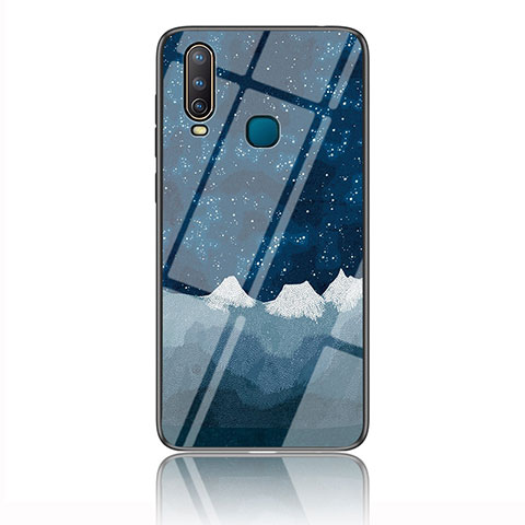 Custodia Silicone Gel Laterale Fantasia Modello Specchio Cover LS1 per Vivo Y3s Blu