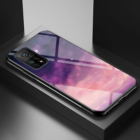 Custodia Silicone Gel Laterale Fantasia Modello Specchio Cover LS1 per Xiaomi Mi 10T Pro 5G Viola