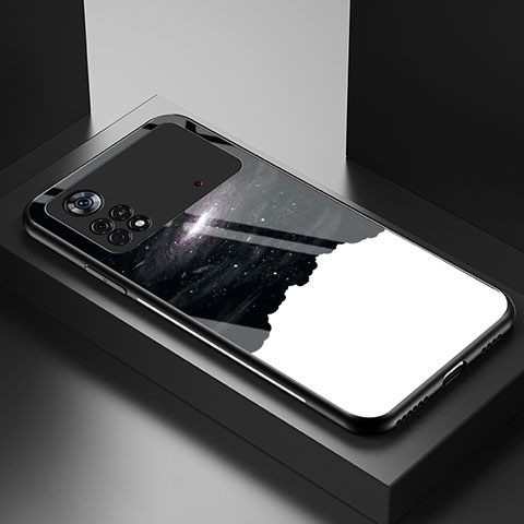 Custodia Silicone Gel Laterale Fantasia Modello Specchio Cover LS1 per Xiaomi Poco X4 Pro 5G Nero