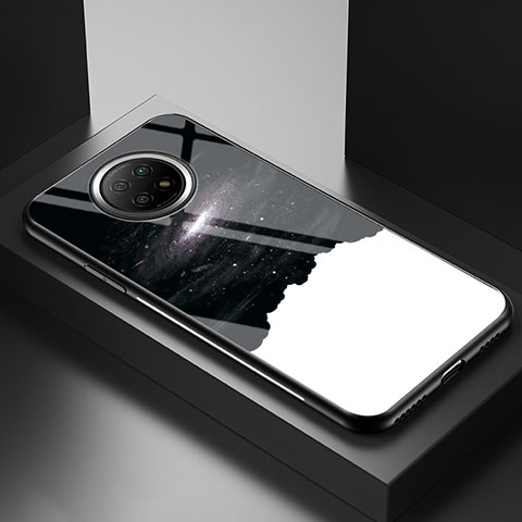 Custodia Silicone Gel Laterale Fantasia Modello Specchio Cover LS1 per Xiaomi Redmi Note 9T 5G Nero