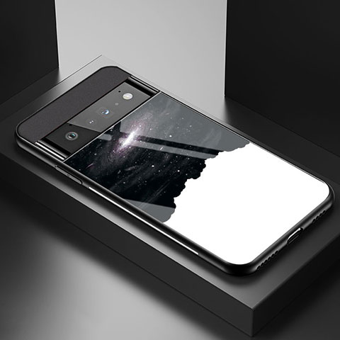 Custodia Silicone Gel Laterale Fantasia Modello Specchio Cover LS2 per Google Pixel 6 Pro 5G Nero