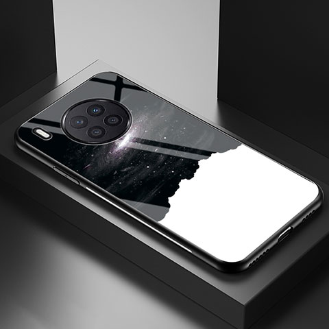 Custodia Silicone Gel Laterale Fantasia Modello Specchio Cover LS2 per Huawei Nova 8i Nero