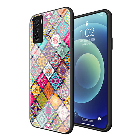 Custodia Silicone Gel Laterale Fantasia Modello Specchio Cover LS2 per Oppo A55S 5G Multicolore