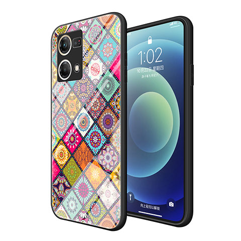 Custodia Silicone Gel Laterale Fantasia Modello Specchio Cover LS2 per Oppo F21s Pro 4G Multicolore